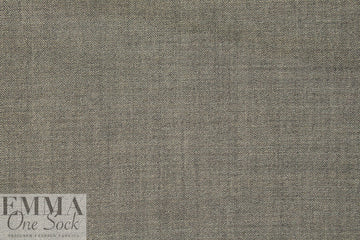 Italian wool 'denim' stretch woven - espresso/natural
