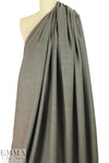 Italian wool 'denim' stretch woven - espresso/natural