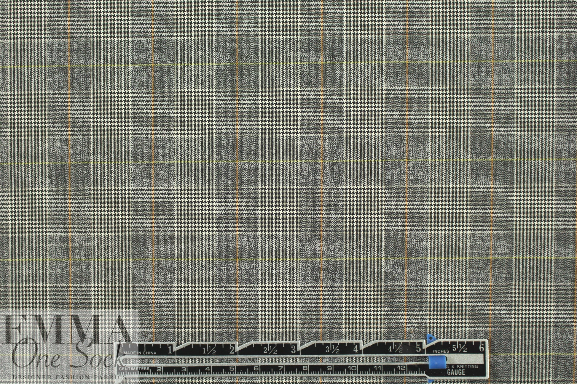 Italian all-wool french roast/sand glen plaid suiting