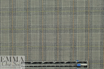 Italian all-wool french roast/sand glen plaid suiting