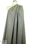 Italian all-wool french roast/sand glen plaid suiting