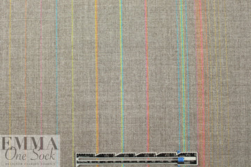 Italian all-wool driftwood multi-stripe suiting
