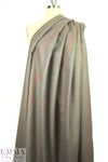Italian all-wool driftwood multi-stripe suiting
