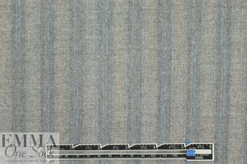 Italian all-wool gray/blue/orange striped suiting 1.25 yds