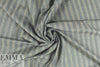 Italian all-wool gray/blue/orange striped suiting