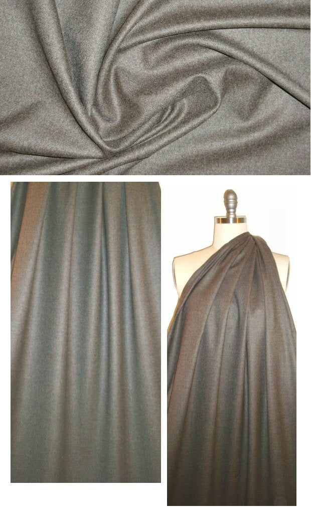 Italian stretch wool/cashmere woven - woodsy tweed