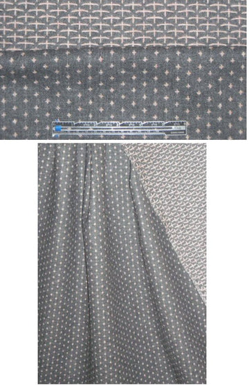 CA designer charcoal/blush fancy weave wool suiting