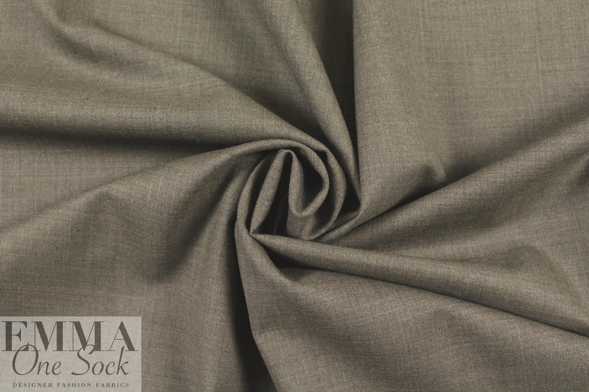 Italian stretch wool suiting - woodsy brown 2.25 yd