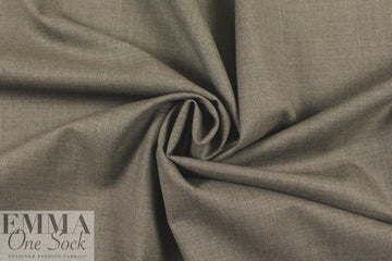 Italian stretch wool suiting - woodsy brown 2.25 yd