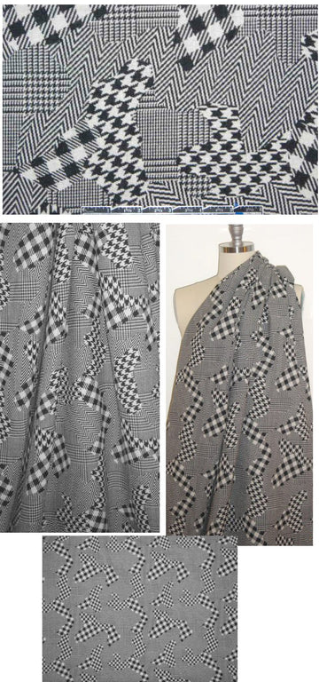 Derek L@m wool herring-hound jacquard suiting .875 yds