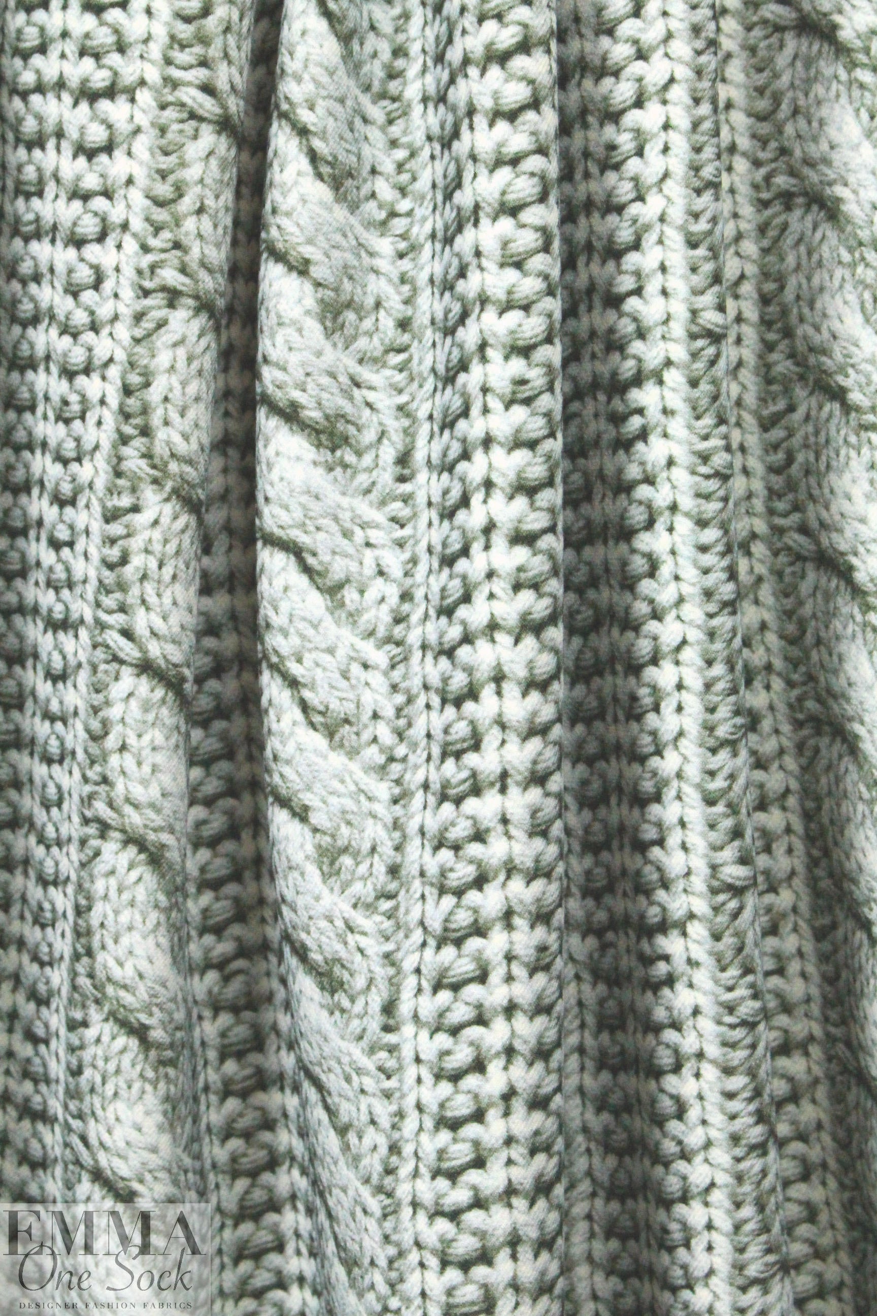Yiga1 Azroue1 'cable stitch' stretch wool twill
