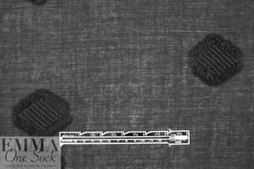 NY designer black wool w/ textured diamonds