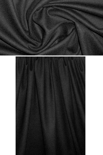 Italian virgin wool/cashmere woven - black
