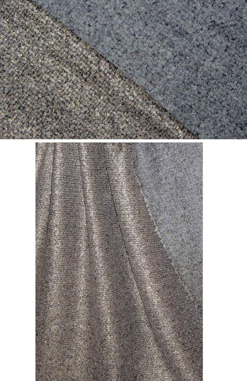 Italian all wool gold-dusted charcoal boucle'