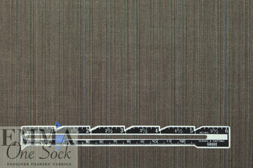 Italian pinstripe tropical wool blend woven - driftwood .875 yds