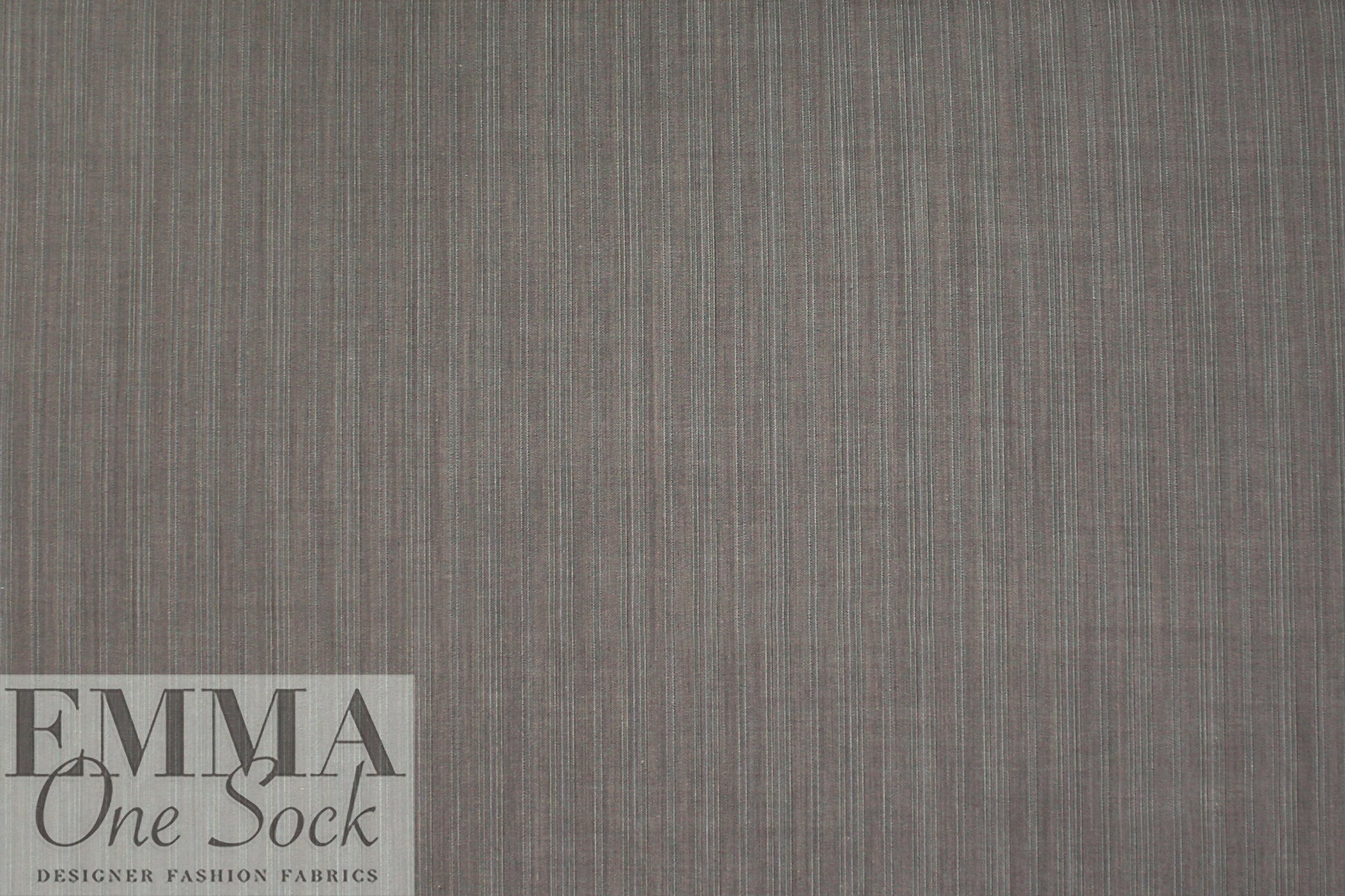 Italian pinstripe tropical wool blend woven - driftwood .75 yds