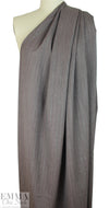 Italian pinstripe tropical wool blend woven - driftwood .875 yds