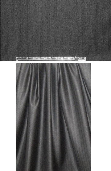Italian wool herringbone woven - gunmetal 2 yds