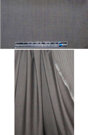 Italian wool herringbone woven - black/taupe 1.66 yd