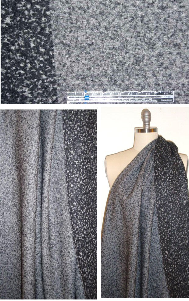 Italian mottled design brushed wool sweater knit