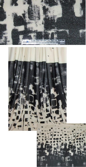 NY designer wool blend melton ombre panel