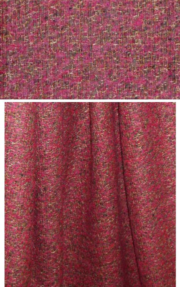 Italian fancy rose/gold wool woven 1.125 yds