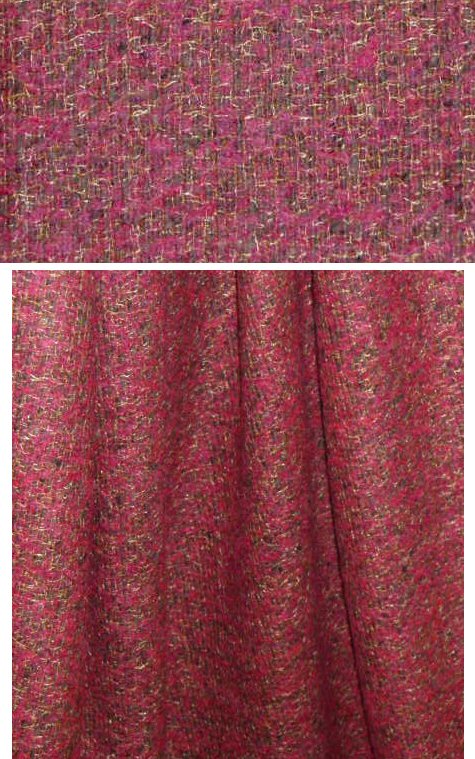 Italian fancy rose/gold wool woven 1.875 yd