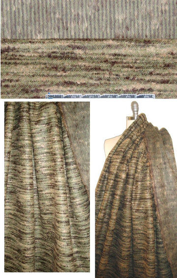 Italian reversible weave woodsy wool/alp. coating 1.125 yds
