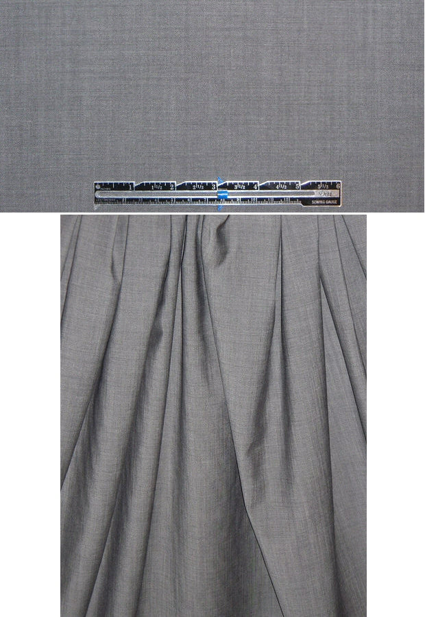 Italian tropical weight wool/cashmere gray woven