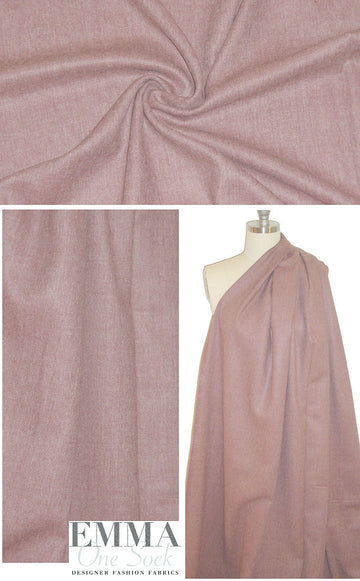 Italian wool/alpaca/mohair twill - dusty mauve 1.25 yds