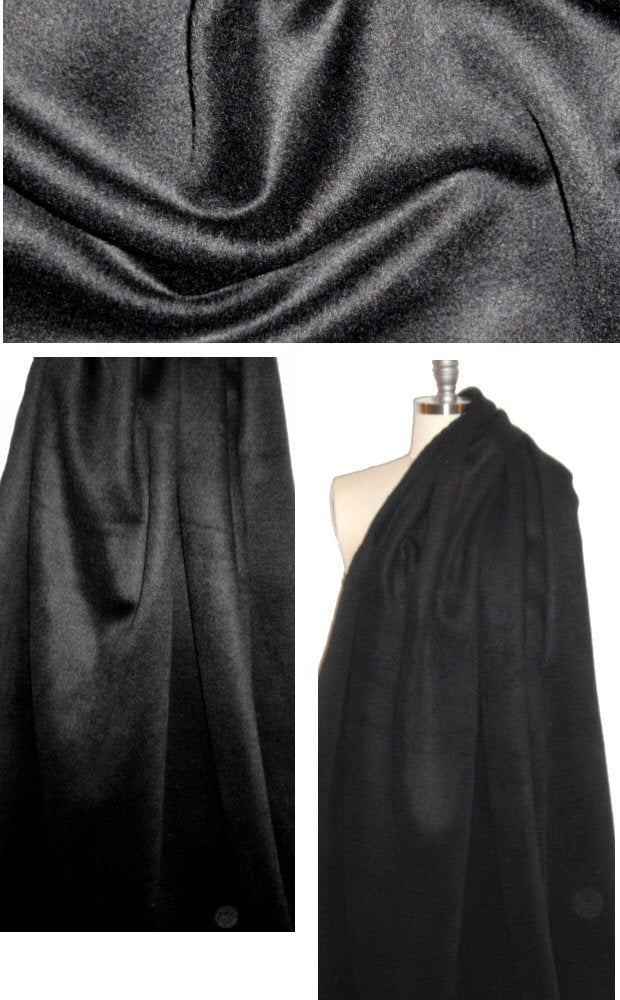 NY designer wool/alpaca coating - black