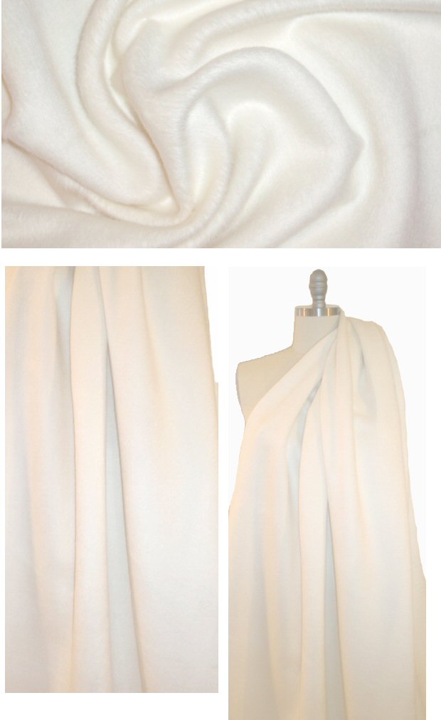 NY designer wool/alpaca -Minor flaw-white 2.875 yds