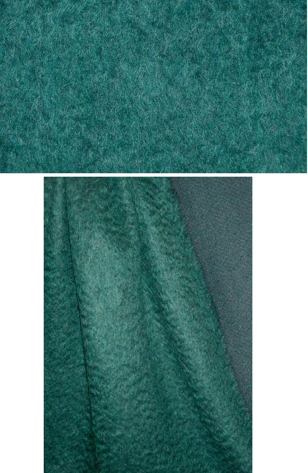 Italian wool/angora sweater-fur knit - mallard 1.25 yds