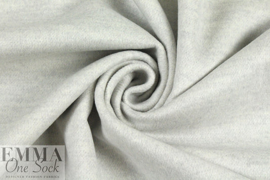Italian wool/angora/cash doublecloth coating - silver 2.25 yd