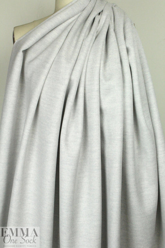 Italian wool/angora/cash doublecloth coating - silver 2.25 yd