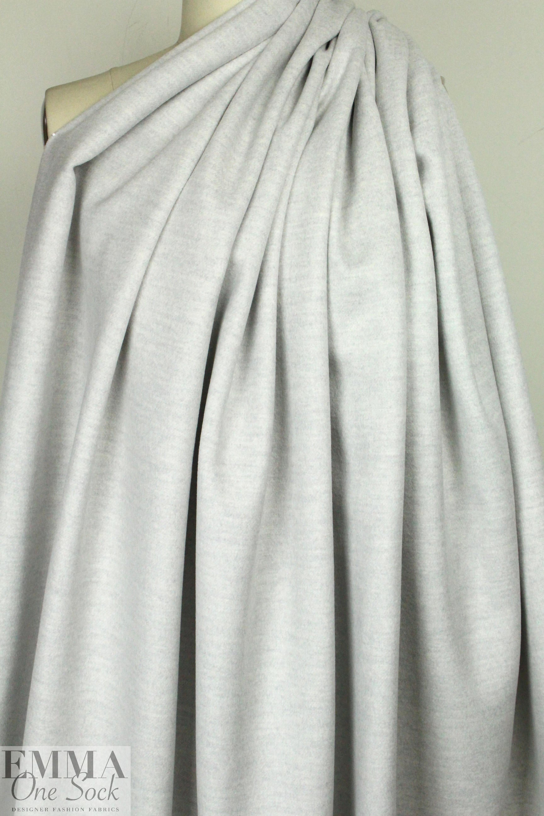 Italian wool/angora/cash doublecloth coating - silver 1.25 yds