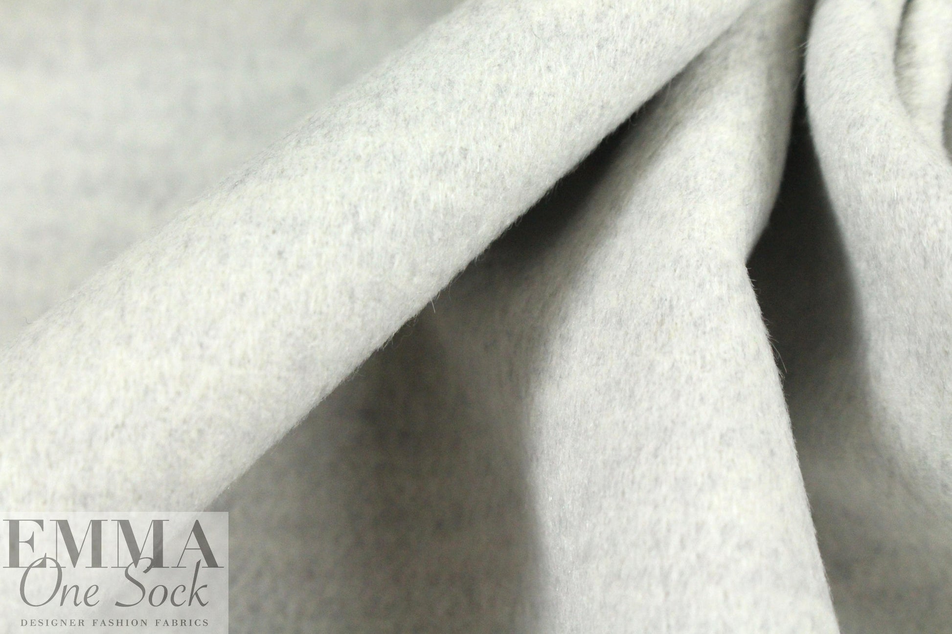 Italian wool/angora/cash doublecloth coating - silver 2.25 yd