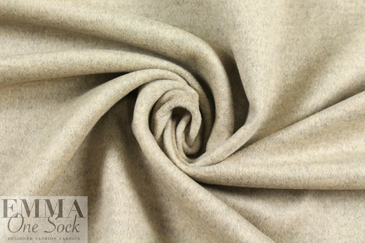 Italian wool/angora/cash doublecloth coating - oatmeal