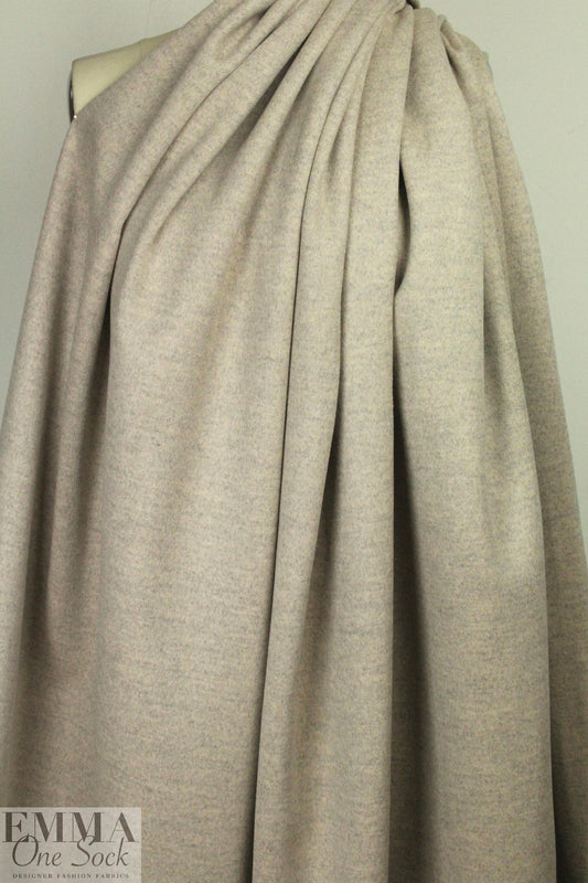 Italian wool/angora/cash doublecloth coating - oatmeal 2.25 yd