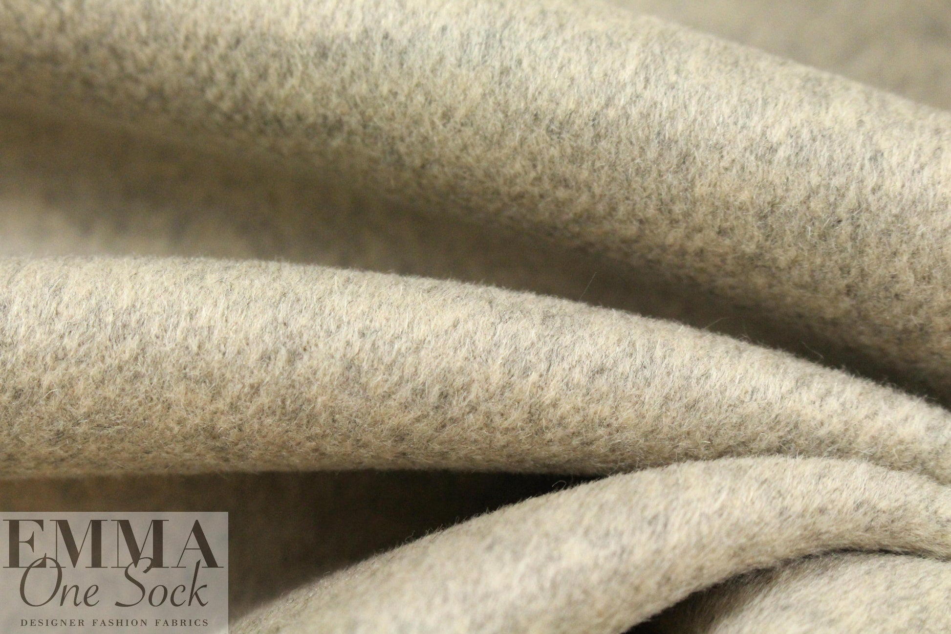 Italian wool/angora/cash doublecloth coating - oatmeal 2.25 yd