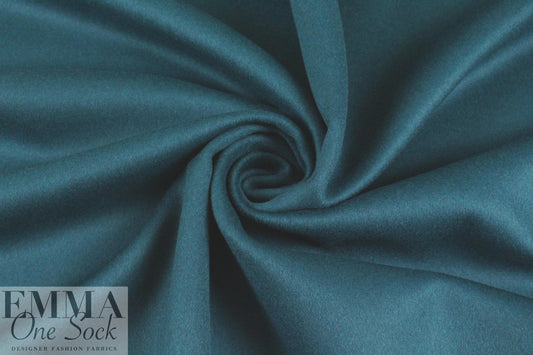 Italian wool/angora doublecloth coating - mallard
