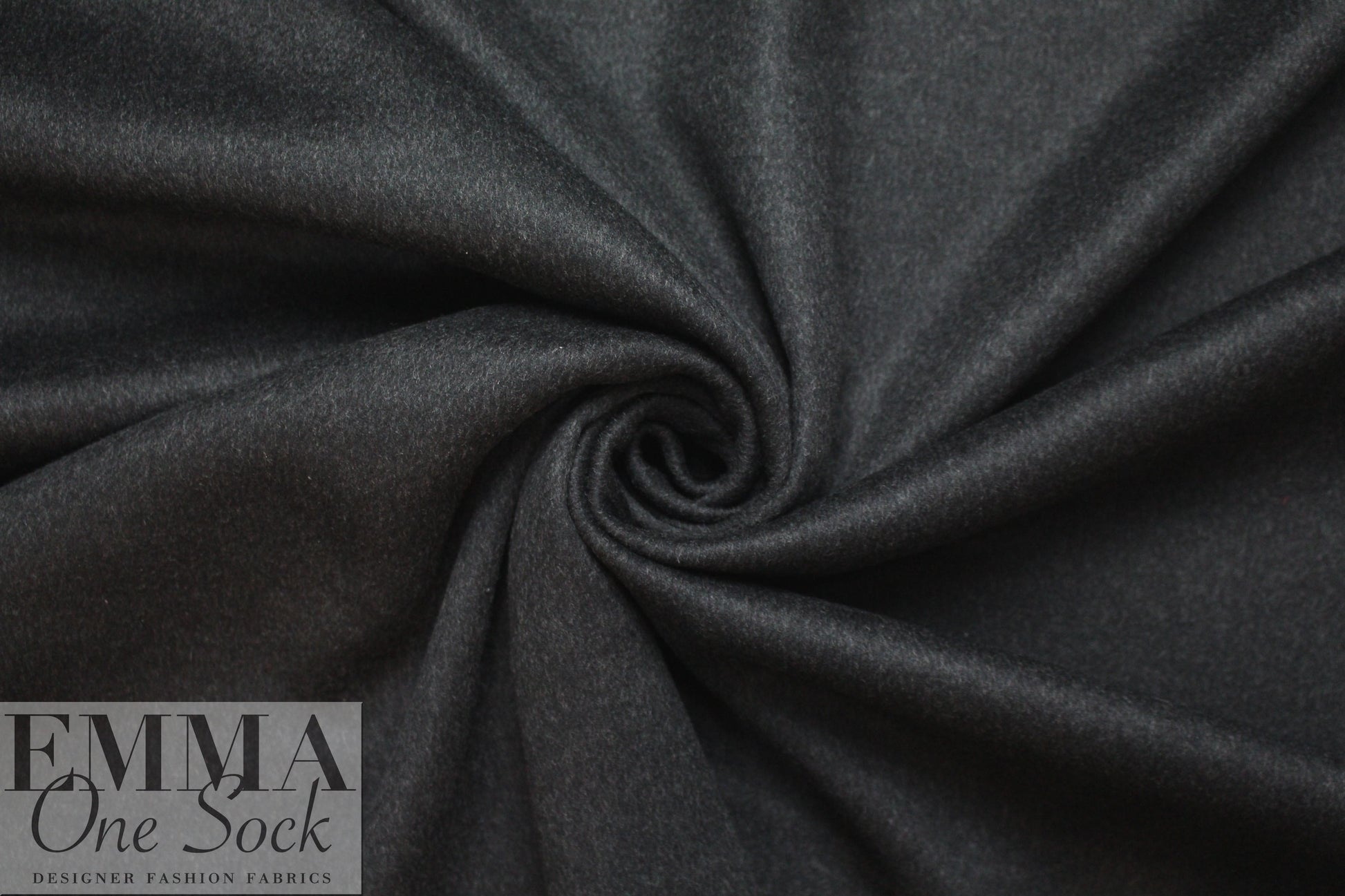 Italian wool/angora luxury coating - off black heather .75 yds