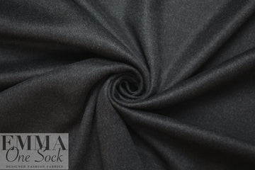 Italian wool/angora luxury coating - off black heather .75 yds