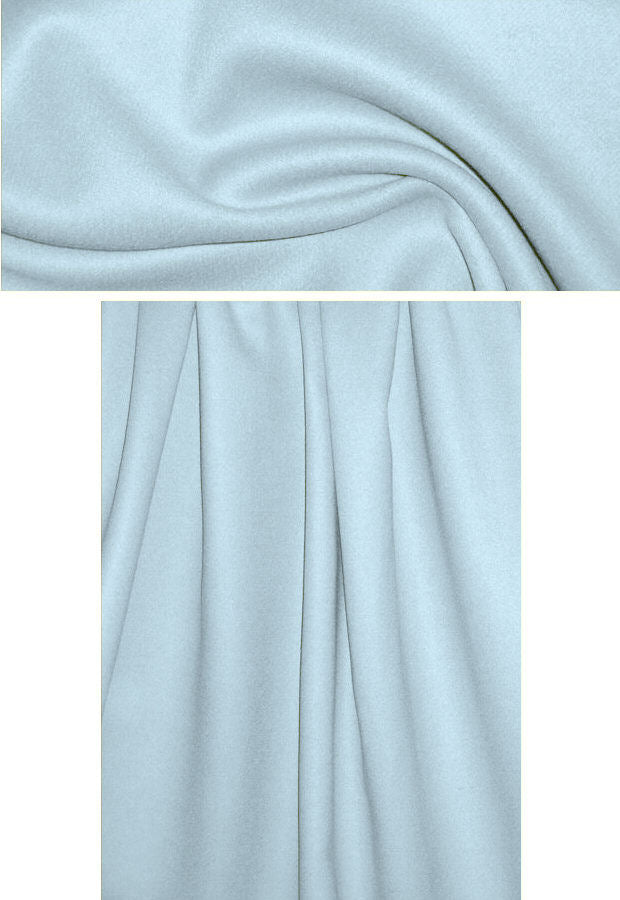 Italian wool/angora doublecloth coating - baby blue