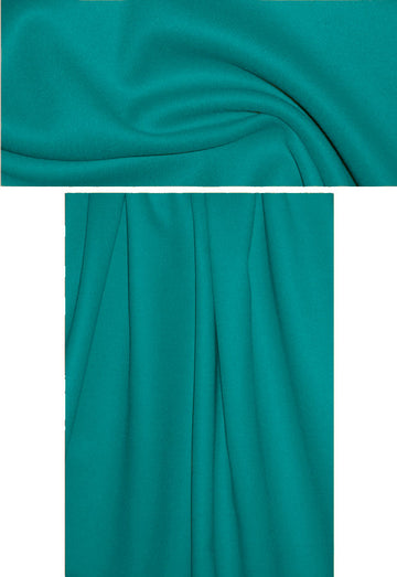 Italian wool/angora doublecloth coating - dark teal 1.45 yds