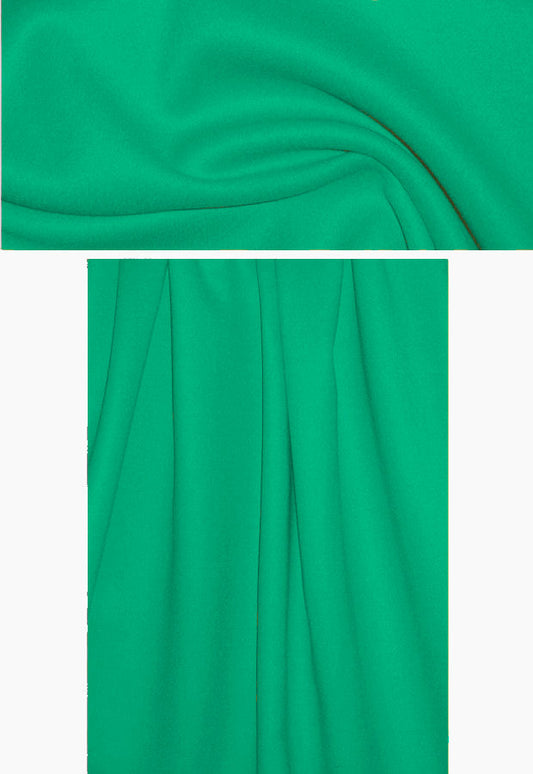 Italian wool/angora doublecloth coating - jade