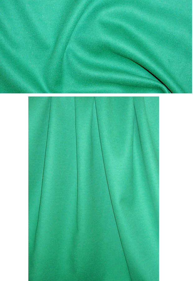 Italian wool/angora doublecloth coating - shamrock