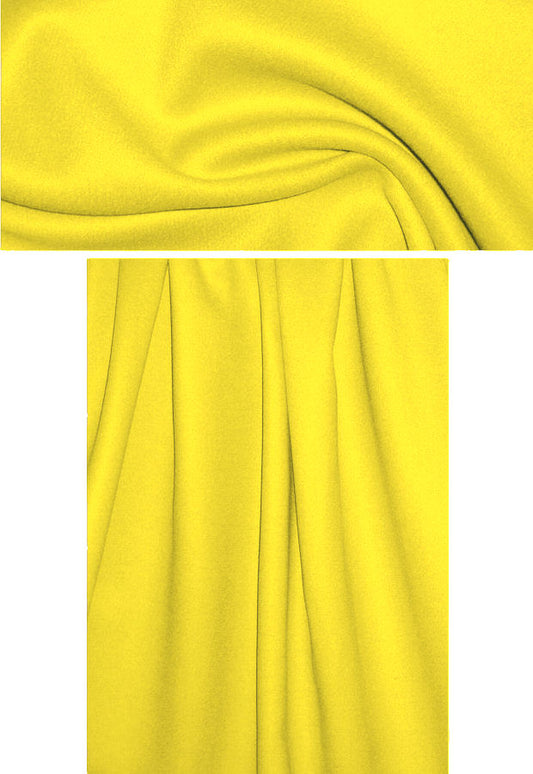 Italian wool/angora doublecloth coating - yellow