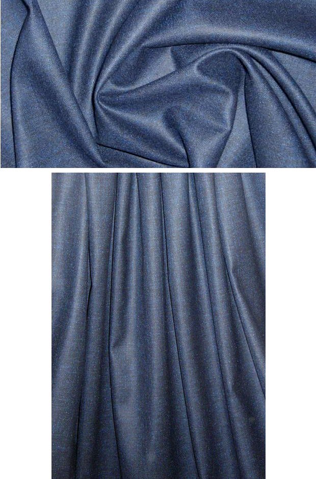 Italian wool blend sapphire/black stretch suiting