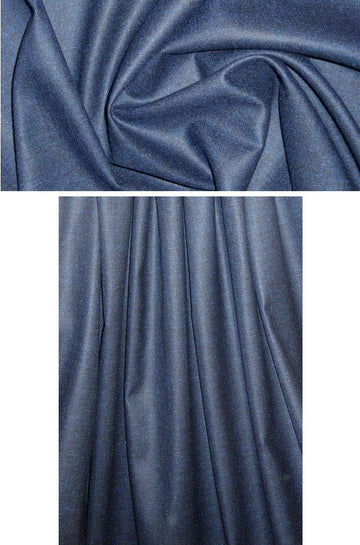 Italian wool blend sapphire/black stretch suiting